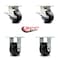 Service Caster 4 Inch Kingpinless Phenolic Wheel Caster Brakes 2 Rigid, 2PK SCC-KP30S420-PHR-SLB-2-R-2 - alternate 5